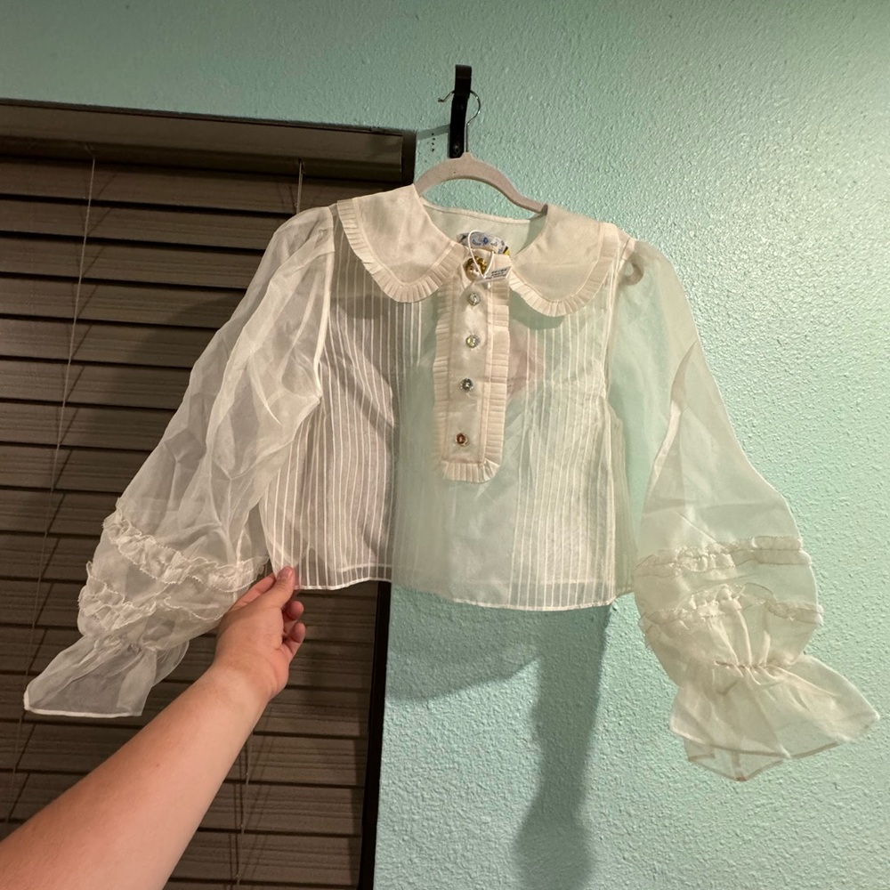 UNLOGICAL POEM Sheer Long Sleeve NWT